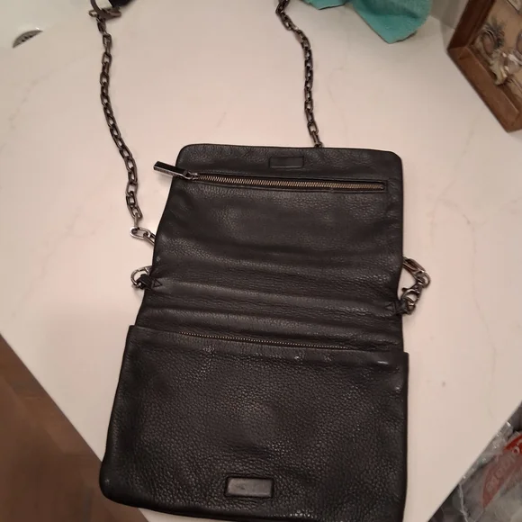 Black Leather Crossbody Bag - Picture 4 of 5